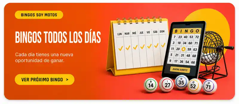 Bingos Soy Motos disponibles todos los días